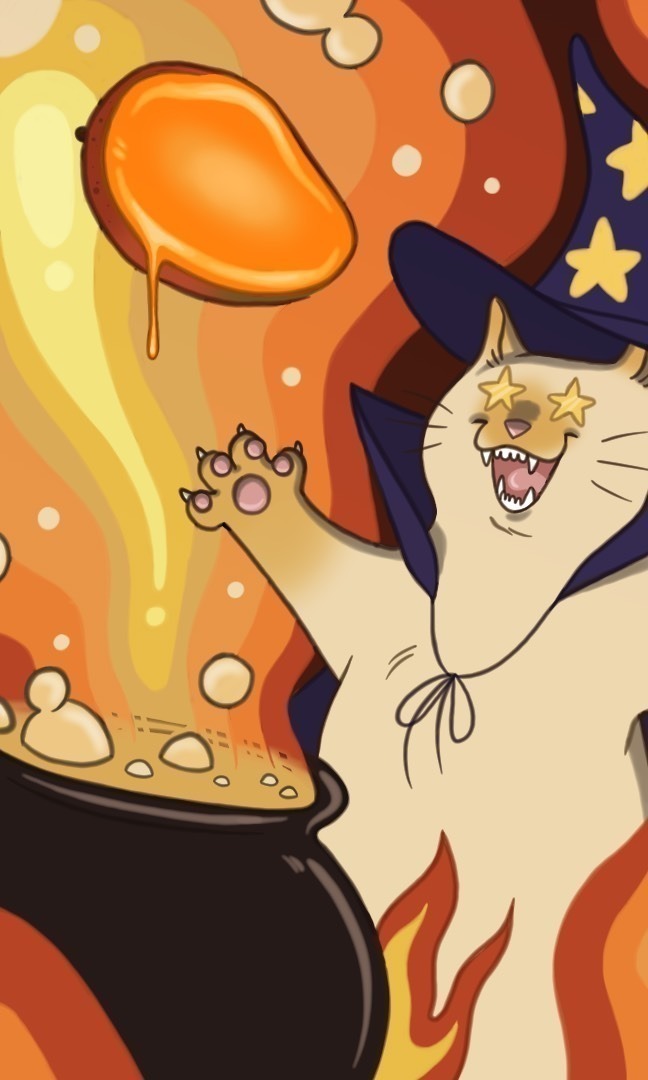 "Meowgic Mango" By Emma Manley