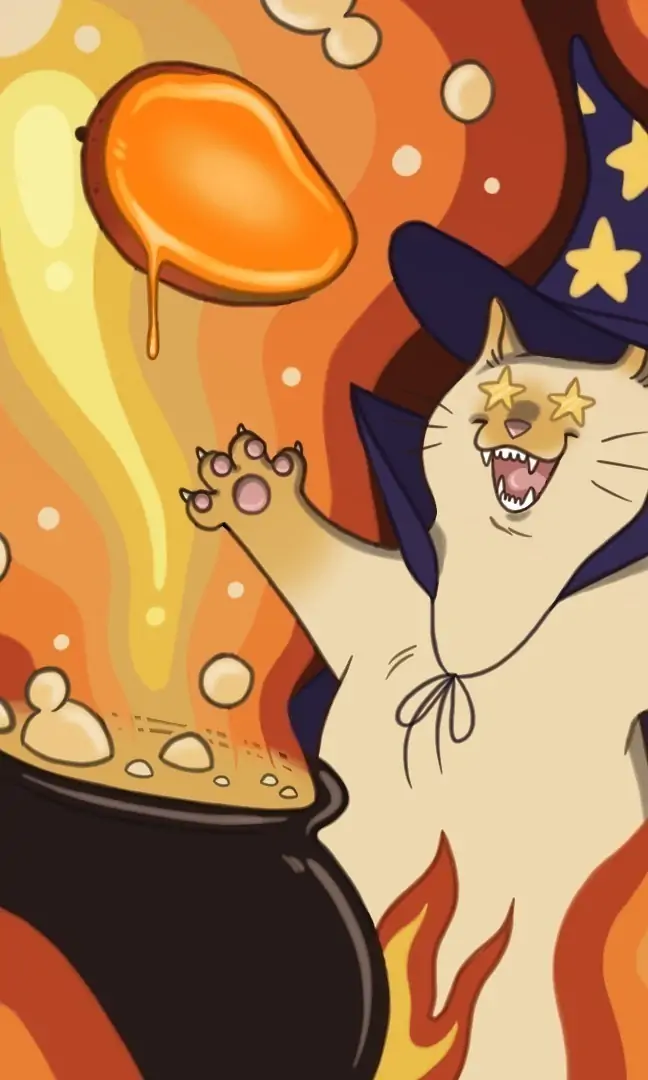 "Meowgic Mango" By Emma Manley
