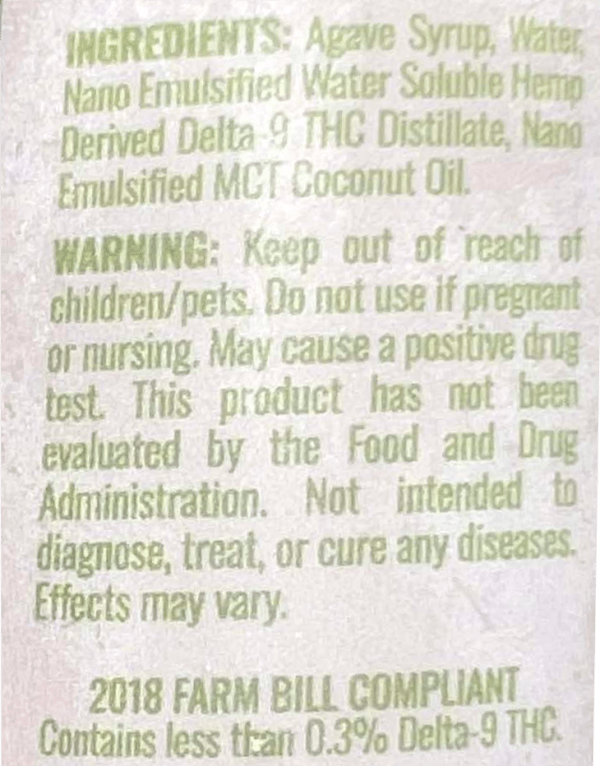Delta 9 Agave Syrup - Image 2