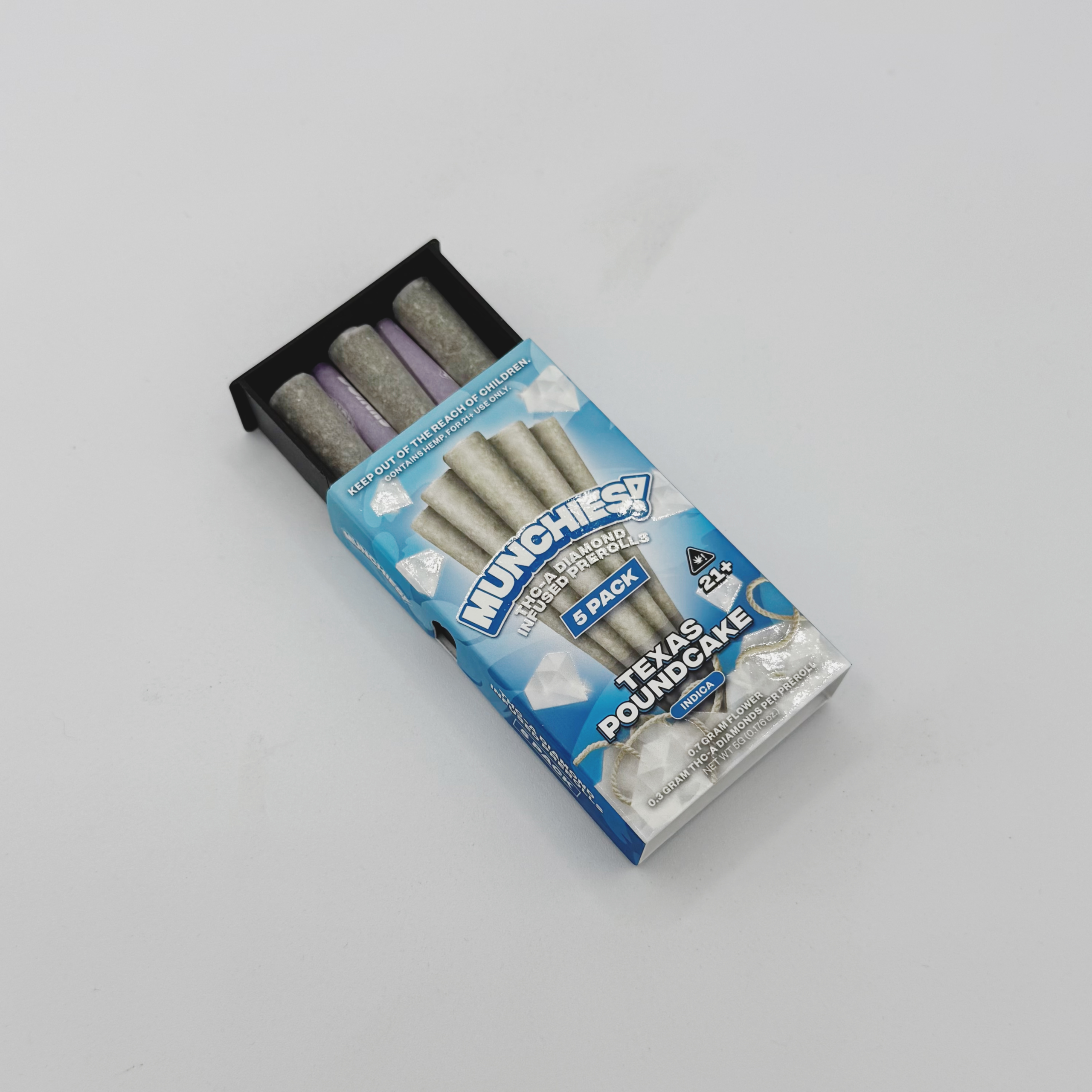 Munchies 1G THCA Diamond Infused Prerolls (5 ct) - Image 7