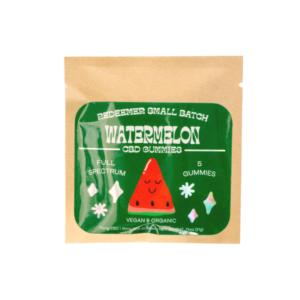 Redeemer Watermelon CBD Gummies 15mg full-spectrum pouch at Delta 8 Denton