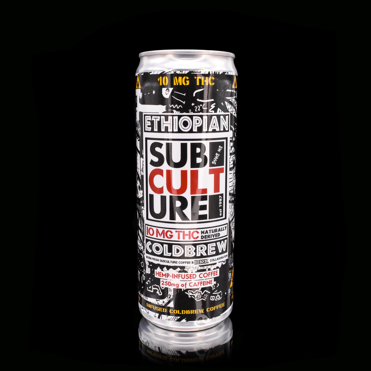 Subculture THC Cold Brew Black can, 10mg Delta 9 THC
