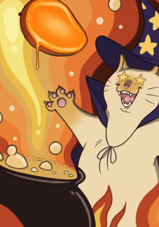 "Meowgic Mango" By Emma Manley